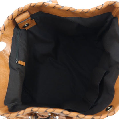 Gucci Tote Bag 354665 Leather Brownish Gold Hardware Bamboo Shoulder Bag Tassel