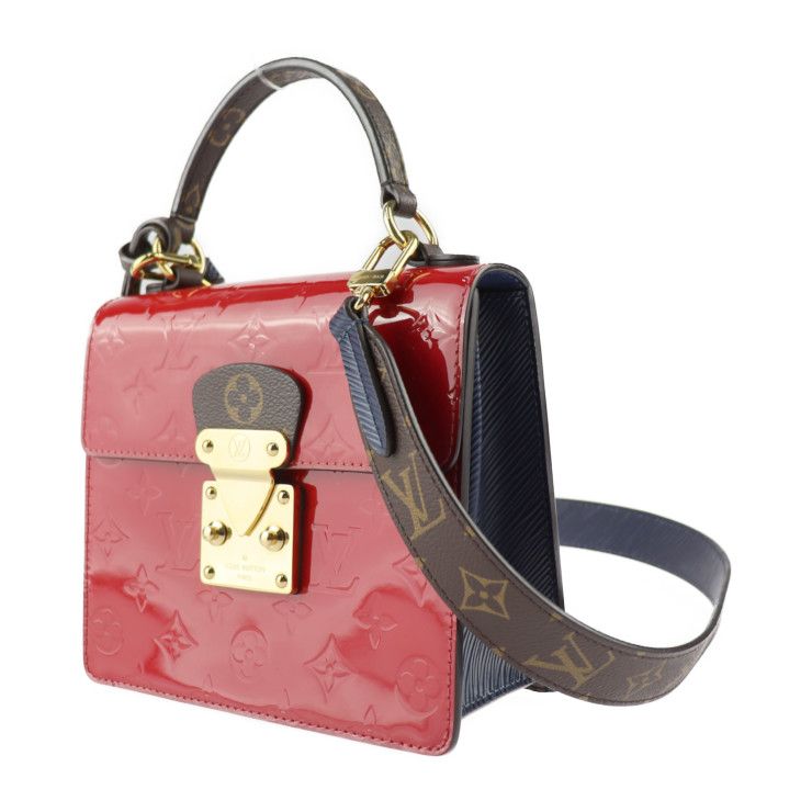 Louis Vuitton Spring Street PM Handbag M90505 Vernis Epi Leather Monogram