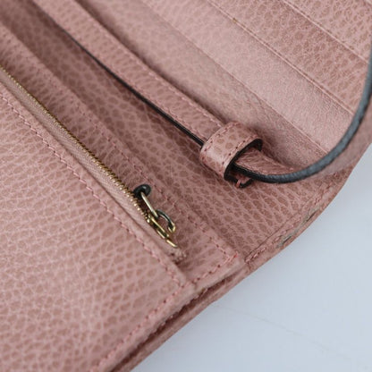 Gucci Shoulder Wallet Shoulder Bag 368231 Calf Leather Pinkish Gold Hardware