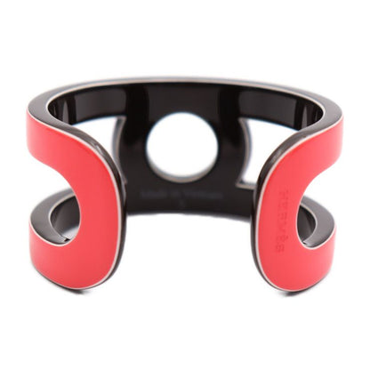 Hermes Variation Bangle - Lacquered Wood Pinkish-black Cuff Bracelet