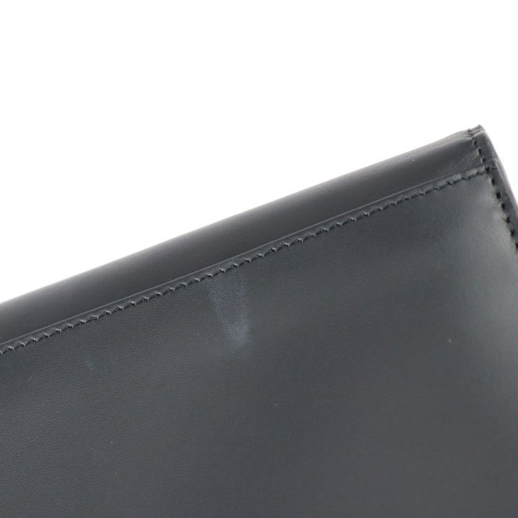 Fendi Continental Wallet Long Wallet 7m0264 Calf Leather Black Silver Hardware