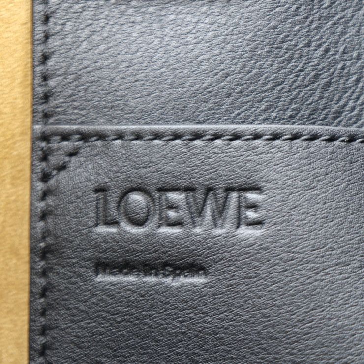 Loewe Tote Bag - Leather Black White Mackintosh Argyle Chair Pattern Large Size