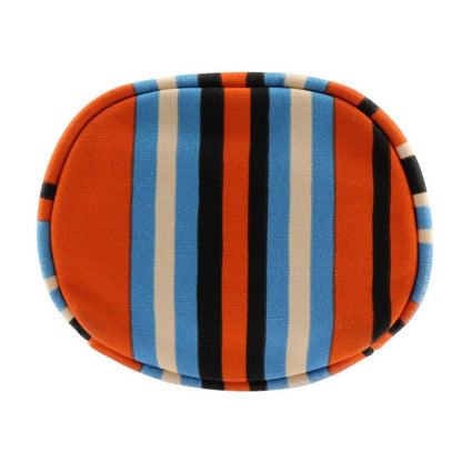 Prada Shoulder Bag 2vh147 Canvas Leather Orange X Blue X Ivory X Black Silver