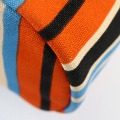 Prada Shoulder Bag 2vh147 Canvas Leather Orange X Blue X Ivory X Black Silver