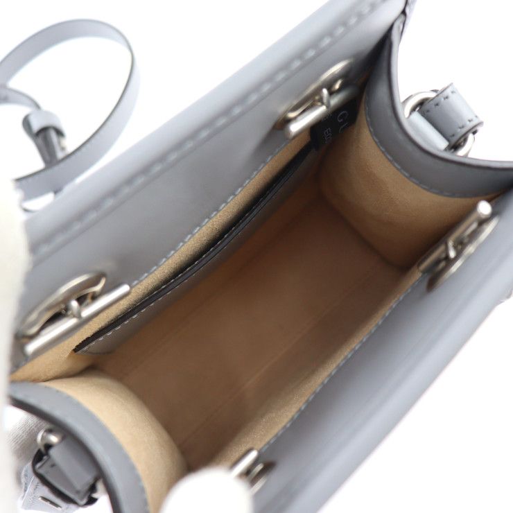 Gucci Handbag 696123 Leather Gray Silver Hardware Ggmarmont 2WAY Shoulder Bag