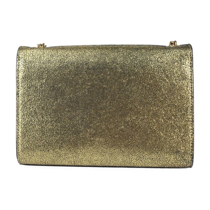 Saint Laurent Kate Small Chain Shoulder Bag 469390 Leather Gold Black YSL Logo