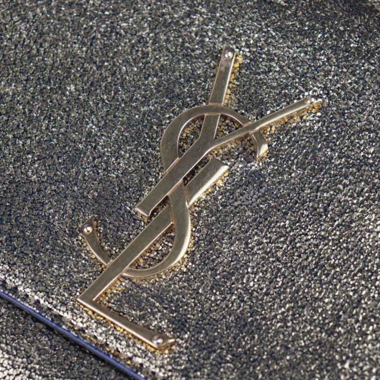 Saint Laurent Kate Small Chain Shoulder Bag 469390 Leather Gold Black YSL Logo