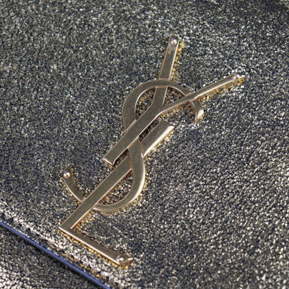 Saint Laurent Kate Small Chain Shoulder Bag 469390 Leather Gold Black YSL Logo