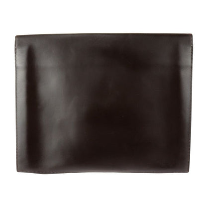 Hermes Clutch Bag - Box Calf Dark Brown FACO GM 35 Second Bag Document Bag