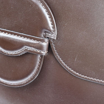 Hermes Clutch Bag - Box Calf Dark Brown FACO GM 35 Second Bag Document Bag