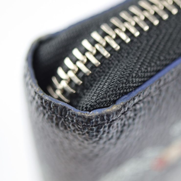 Louis Vuitton Zippy Organizer NM Long Wallet N40204 PVC Leather Black And Gray