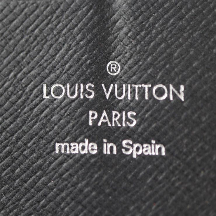 Louis Vuitton Zippy Organizer NM Long Wallet N40204 PVC Leather Black And Gray