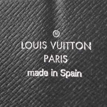 Louis Vuitton Zippy Organizer NM Long Wallet N40204 PVC Leather Black And Gray