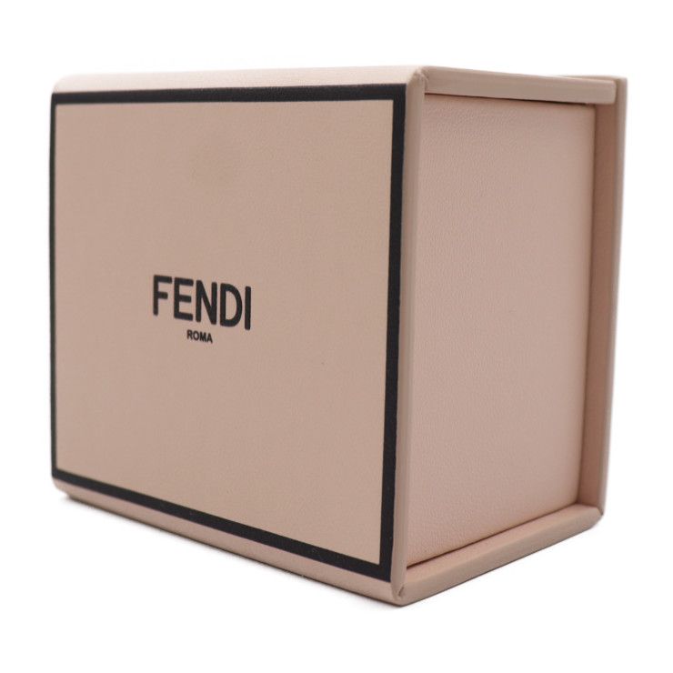 Fendi Minibox Charm Mini Box Key Holder 7ar917 Leather Rose Gold Hardware Bag