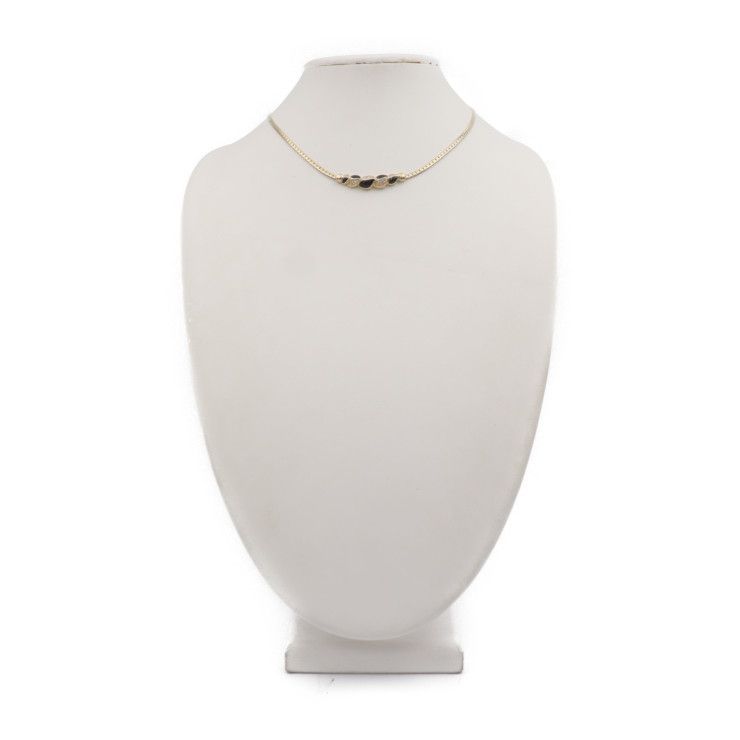 Christian DIOR Necklace - Metal Rhinestone Gold Black CD Logo Choker