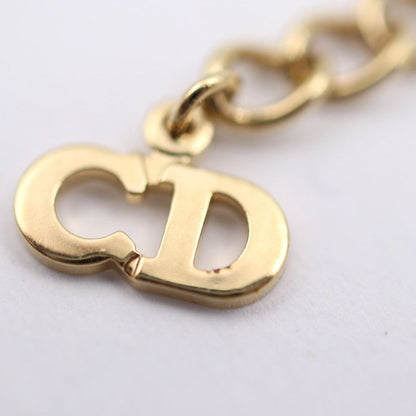 Christian DIOR Necklace - Metal Rhinestone Gold Black CD Logo Choker
