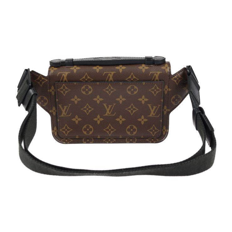 Louis Vuitton S-lock S-ring Back Waist Bag M45864 PVC Leather Brown Neon Yellow