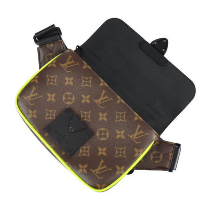 Louis Vuitton S-lock S-ring Back Waist Bag M45864 PVC Leather Brown Neon Yellow