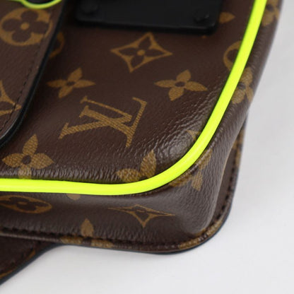 Louis Vuitton S-lock S-ring Back Waist Bag M45864 PVC Leather Brown Neon Yellow