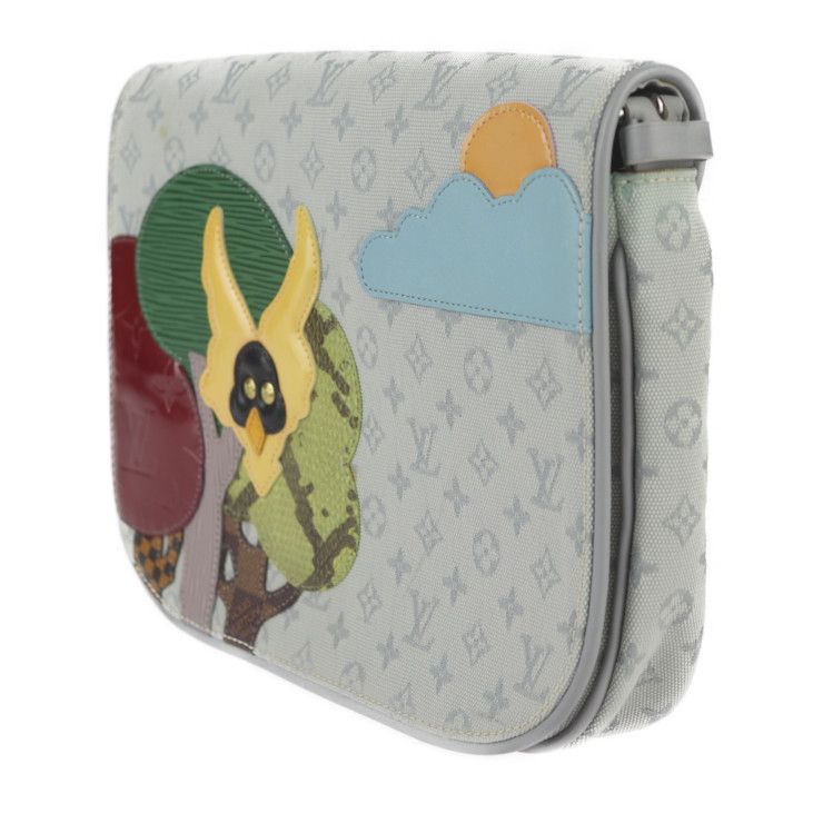 Louis Vuitton Contre De Fe Musette Shoulder Bag M92279 Canvas Leather Grayish