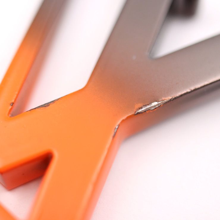 Louis Vuitton Porte Cles LV Spray Key Holder M80216 Metal Gunmetal Orange Key