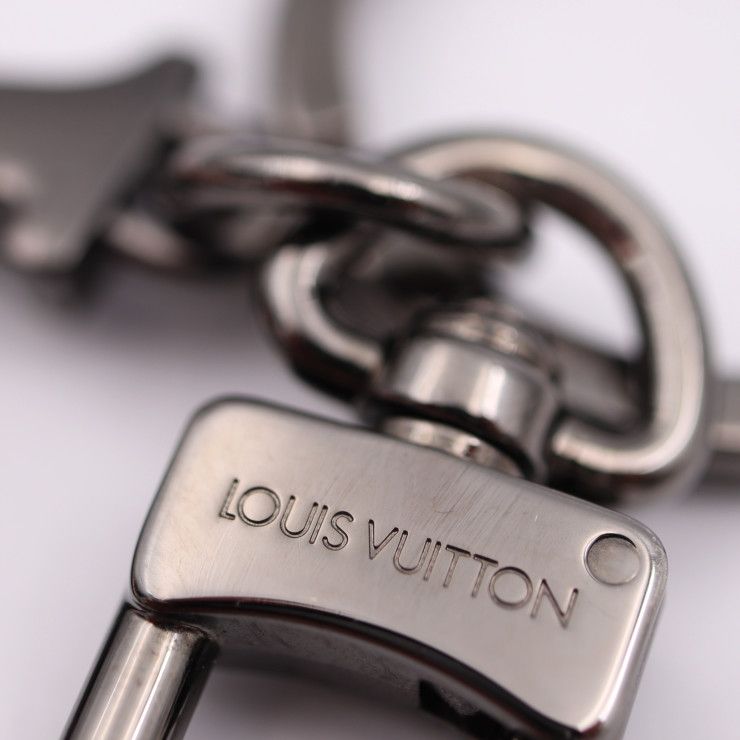 Louis Vuitton Porte Cles LV Spray Key Holder M80216 Metal Gunmetal Orange Key