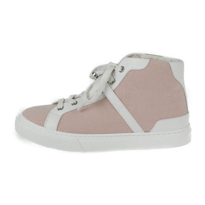 Hermes Sneakers H221191z C5380 Toile Ashe Calfleather Raspberry White Silverhard