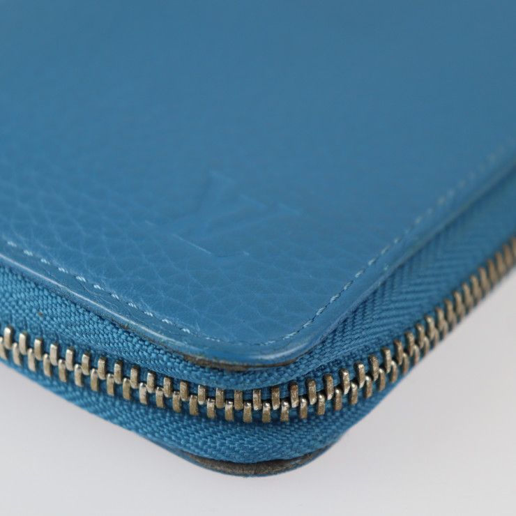 Louis Vuitton Zippy Wallet Vertical Long Wallet M58411 Taurillon Leather Blue