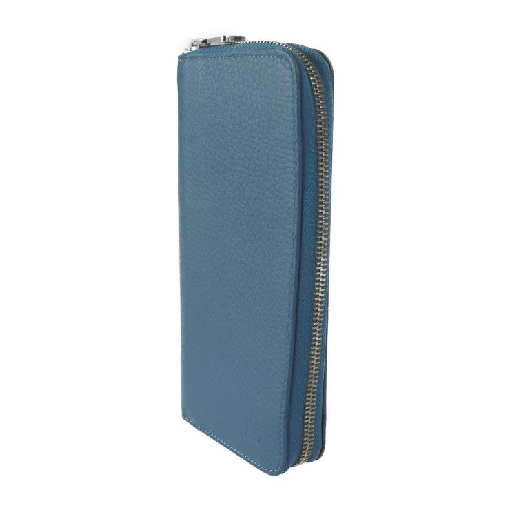 Louis Vuitton Zippy Wallet Vertical Long Wallet M58411 Taurillon Leather Blue