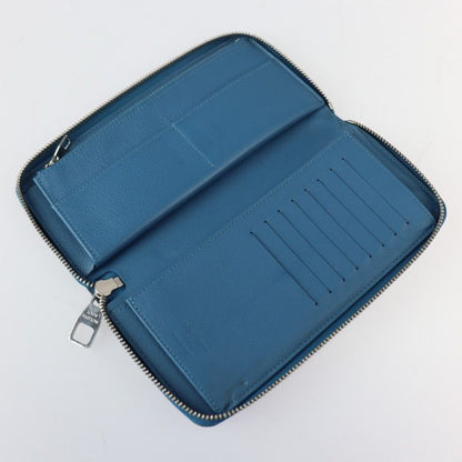 Louis Vuitton Zippy Wallet Vertical Long Wallet M58411 Taurillon Leather Blue