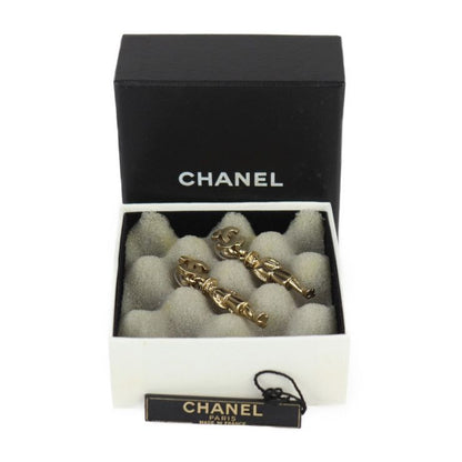 Chanel Earrings A13435 Metal Gold Mademoiselle Coco Mark Swing Doll Motif 02P
