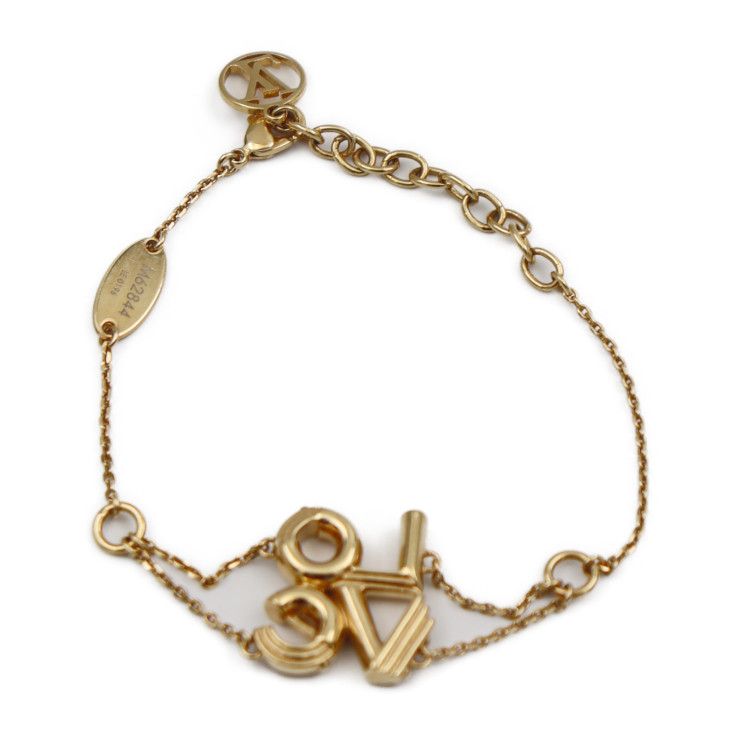 Louis Vuitton Lv&me LOVE Bracelet M62844 Metal Gold Viton