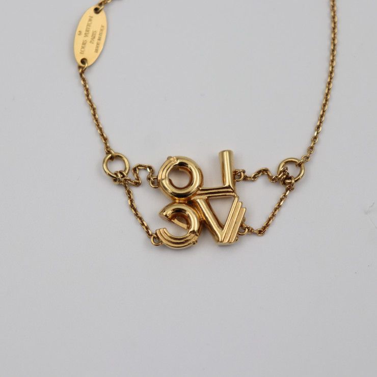 Louis Vuitton Lv&me LOVE Bracelet M62844 Metal Gold Viton