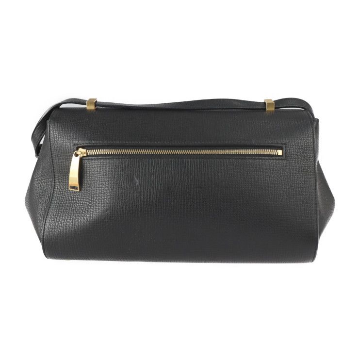 Bottega Veneta Bottega Veneta Angle Shoulder Bag 576143 Calf Leather Black Gold