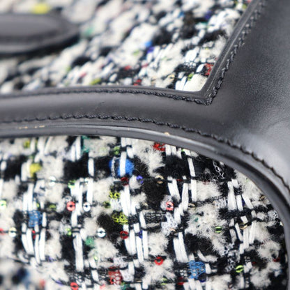 Louis Vuitton LV Arc Handbag M55501 Leather Tweed Black Multicolor Silver