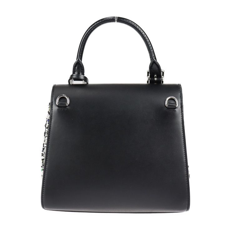 Louis Vuitton LV Arc Handbag M55501 Leather Tweed Black Multicolor Silver