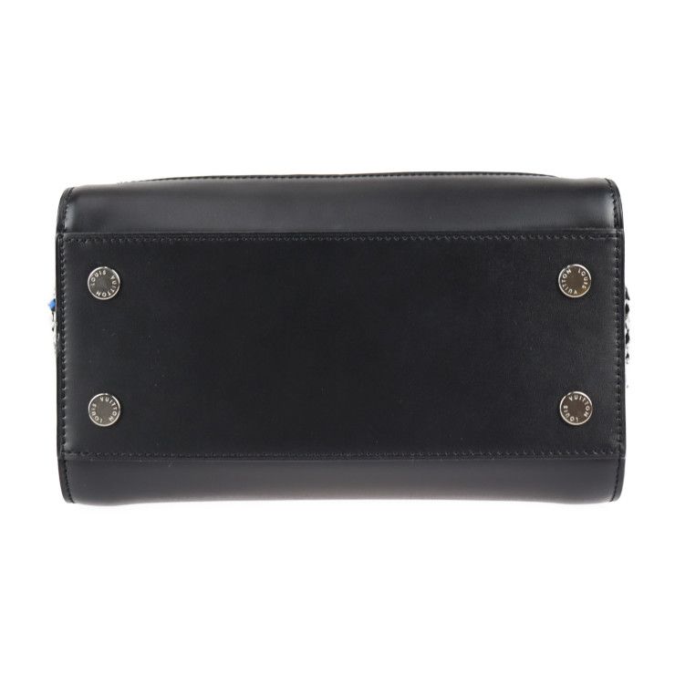 Louis Vuitton LV Arc Handbag M55501 Leather Tweed Black Multicolor Silver