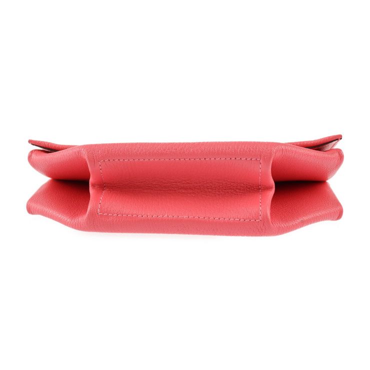 Hermes Opry Clutch Bag - Chevre Rose Lipstick Pink Silver Hardware Second Bag