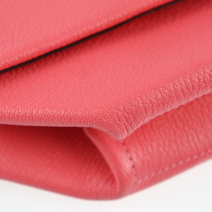 Hermes Opry Clutch Bag - Chevre Rose Lipstick Pink Silver Hardware Second Bag