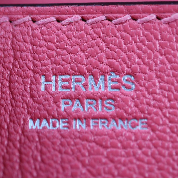 Hermes Opry Clutch Bag - Chevre Rose Lipstick Pink Silver Hardware Second Bag