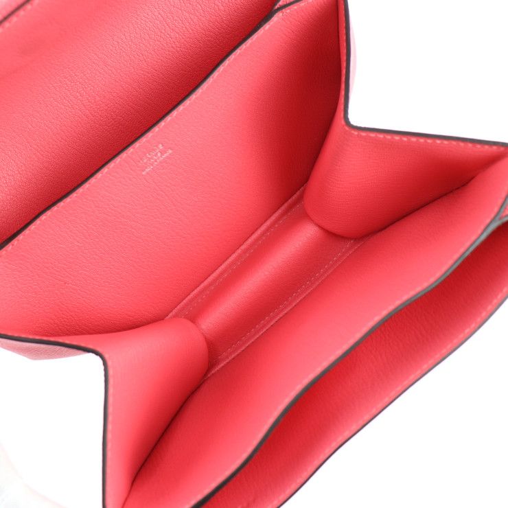 Hermes Opry Clutch Bag - Chevre Rose Lipstick Pink Silver Hardware Second Bag