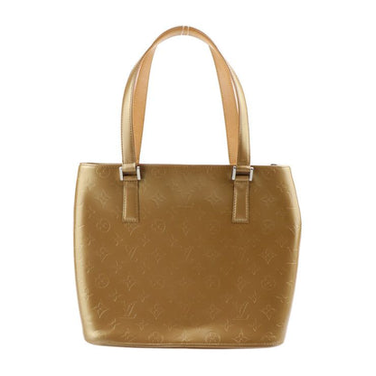 Louis Vuitton Stockton Handbag M55117 Leather Ambre Goldish Silver Hardware