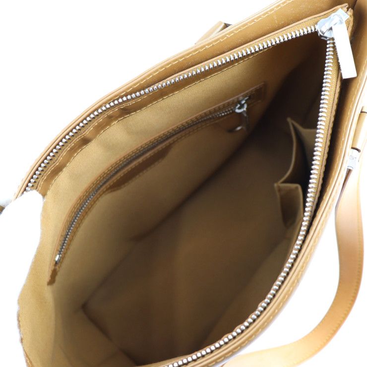 Louis Vuitton Stockton Handbag M55117 Leather Ambre Goldish Silver Hardware