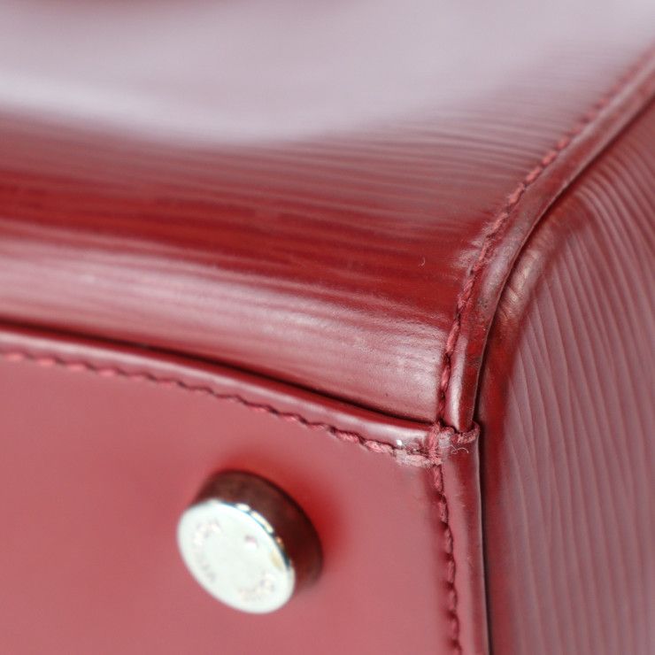 Louis Vuitton Blair MM Handbag M4030e Epi Leather Carmine Reddish Silver