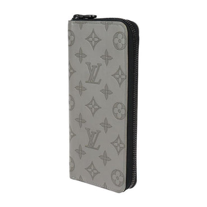 Louis Vuitton Zippy Wallet Vertical Fold Wallet M81384 Leather Gris Grey Black
