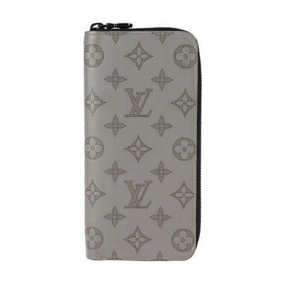 Louis Vuitton Zippy Wallet Vertical Fold Wallet M81384 Leather Gris Grey Black
