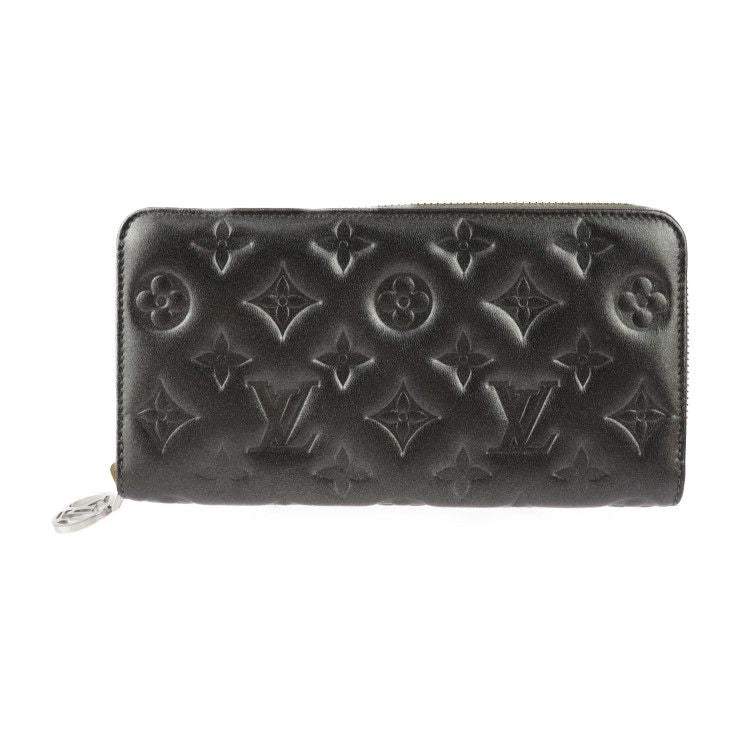 Louis Vuitton Coussin Zippy Wallet Long Wallet M81763 Lambleather Anthracite