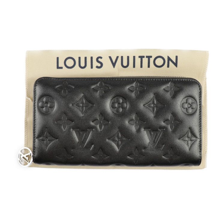 Louis Vuitton Coussin Zippy Wallet Long Wallet M81763 Lambleather Anthracite