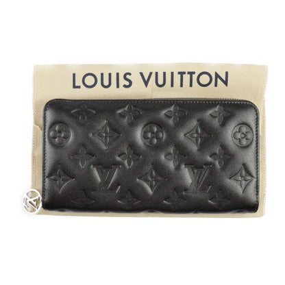 Louis Vuitton Coussin Zippy Wallet Long Wallet M81763 Lambleather Anthracite