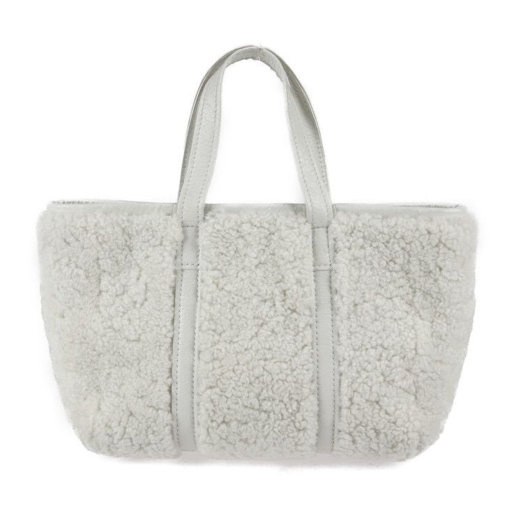 Balenciaga Balbes Small Handbag 671404 Mouton Leather White 2WAY
